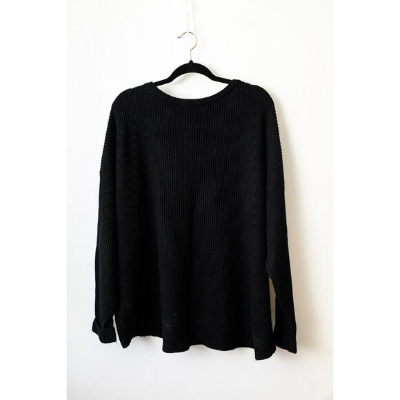 Soft Surroundings 2X Blacked ribbed Sweater Soft Comfy - Picture 3 of 5
